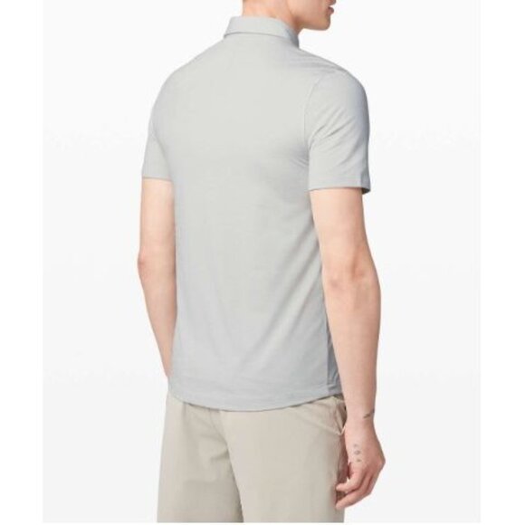 NWT Lululemon Men's Ligth Grey X-STATIC Fabric Evolution Polo Shirt Size L 2758 - Picture 5 of 14